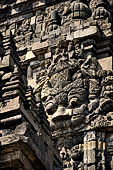 Prambanan - Candi Lara Jonggrang, Shiva Temple, doorways surmounted by a kala head that give access to the inner chambers 